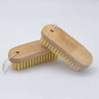 Eco bamboo wooden scrub brush cloth cleaning laundry brush