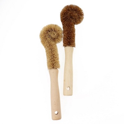 Kitchen Accessories Natural Wood Bamboo Handle Bottle Brush Kitchen Cleaning Vegetable Coco Sisal Dish Brush