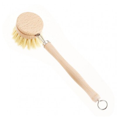 Natural Organic Long Handle Bamboo Wooden Kitchen Dish Brush Biodegradable Removable Pot Brush